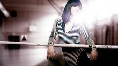 Woman asians k-pop striped clothing miss A Min