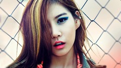 Woman asians long hair brown eyes dahee GLAM (band)