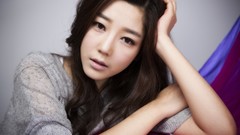 Woman asians long hair brunettes models Korean Jo Sang-Hee Jo 