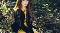 Woman asians long hair brunettes singers Korean lee ji-eun k-pop