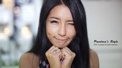 Woman asians models black hair pandora Korean Park Si Hyun