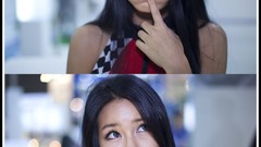 Woman asians models black hair pandora Korean Park Si Hyun