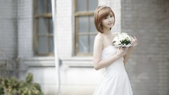 Woman asians models Korean bob cut Kang Yui