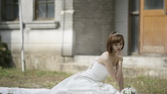 Woman asians models Korean bob cut Kang Yui