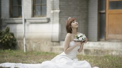 Woman asians models Korean bob cut Kang Yui