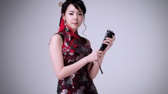 Woman asians models Korean qipao Kim Na Na