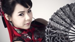 Woman asians models Korean qipao Kim Na Na