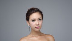 Woman asians models Korean Simple Background Kim In Ae