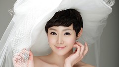 Woman asians veil brides models Korean Min Seo Hee