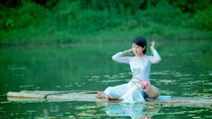 Woman asians Viet Nam ao dai