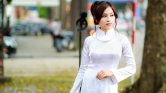 Woman asians Viet Nam ao dai