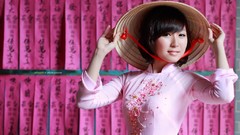 Woman asians Viet Nam conical hats