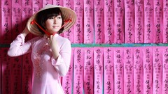 Woman asians Viet Nam conical hats