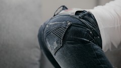 Woman ass close-up jeans blondes Angelica abby Katherine A 