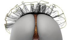Woman ass close-up models tutu panties