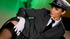 Woman ass police stockings lingerie brunettes models panties 