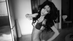 Woman ass stomach navel legs brunettes nipples bikini boobs 