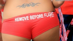 Woman ass tattoos charm brunettes back view underwear panties