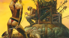 Woman ass topless fantasy