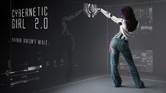 Woman ass transhuman cybernetic limbs