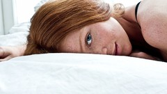 Woman auburn models Red Hat Cintia Dicker