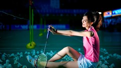 Woman badminton