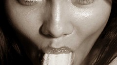 Woman bananas models Mike Dowson