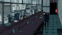 Woman bar artwork drinking