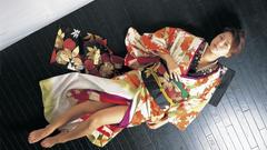 Woman barefoot asians Japanese