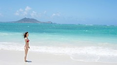 Woman Beaches asians models bikini Ayaka Komatsu Wanibooks