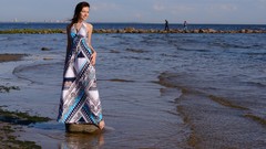 Woman Beaches brunettes Stunners magazine Sasha Rose