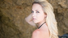 Woman Beaches outdoors blondes models 45surf