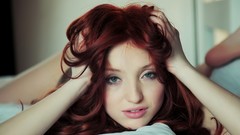 Woman beds models redheads Michelle H