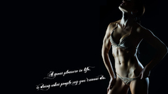 Woman bikini abs pleasure