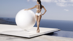 Woman bikini barefoot Tal