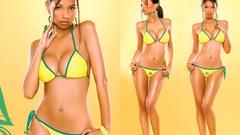 Woman bikini Brazil earrings