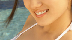 Woman bikini cleavage Japanese