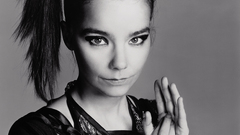 Woman Björk grayscale