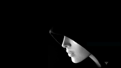 Woman black and white