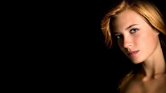 Woman black background blondes models Simple Background Laura 