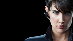 Woman black background cobie smulders bangs maria hill The 