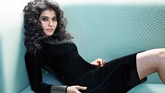 Woman black dress bollywood kajol