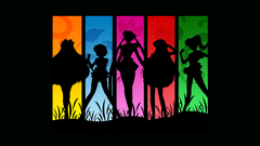 Woman black multicolor sailor