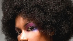 Woman black people afro