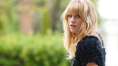 Woman blondes bangs Brit Morgan
