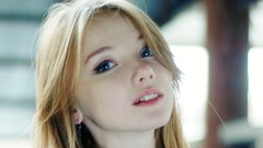 Woman blondes blue eyes models Olesya Kharitonova