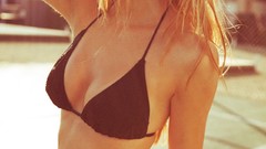 Woman blondes bra bikini panties alexis ren