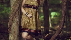 Woman blondes brown eyes Chelsea Lena