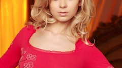 Woman blondes brown eyes leotard Paloma B Romana