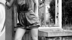 Woman blondes brunettes short dresses